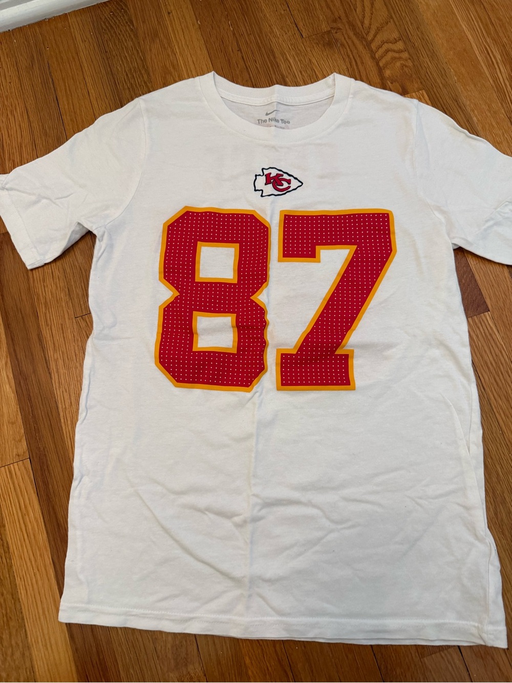 Travis Kelce Kansas City Chiefs Nike Tee Shirt White Size Youth M